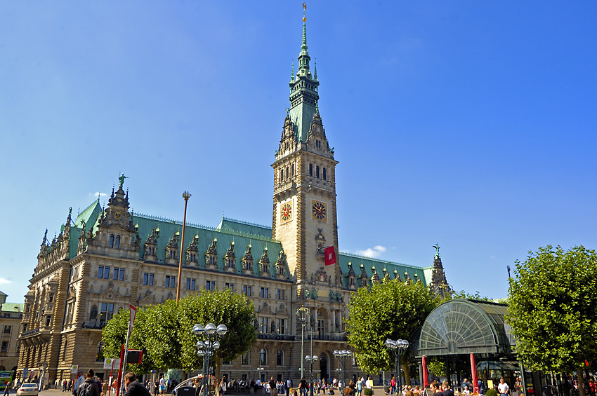 Das Rathaus in Hamburg